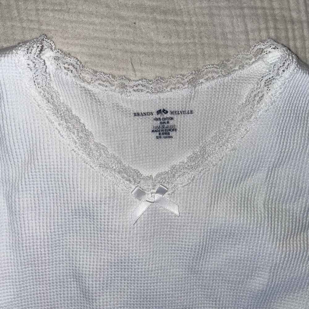 SOLD. BRANDY MELVILLE white waffle long sleeve